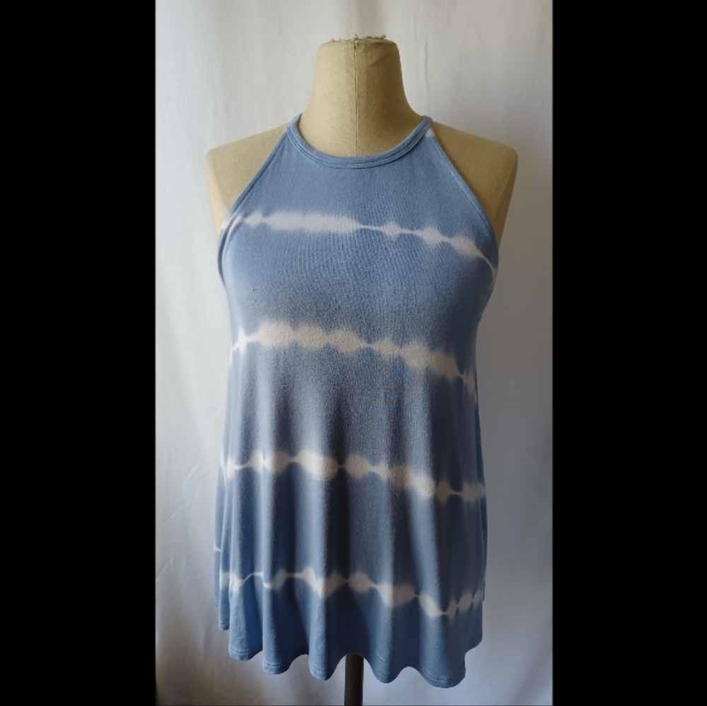 GINGER G blue and white blouse